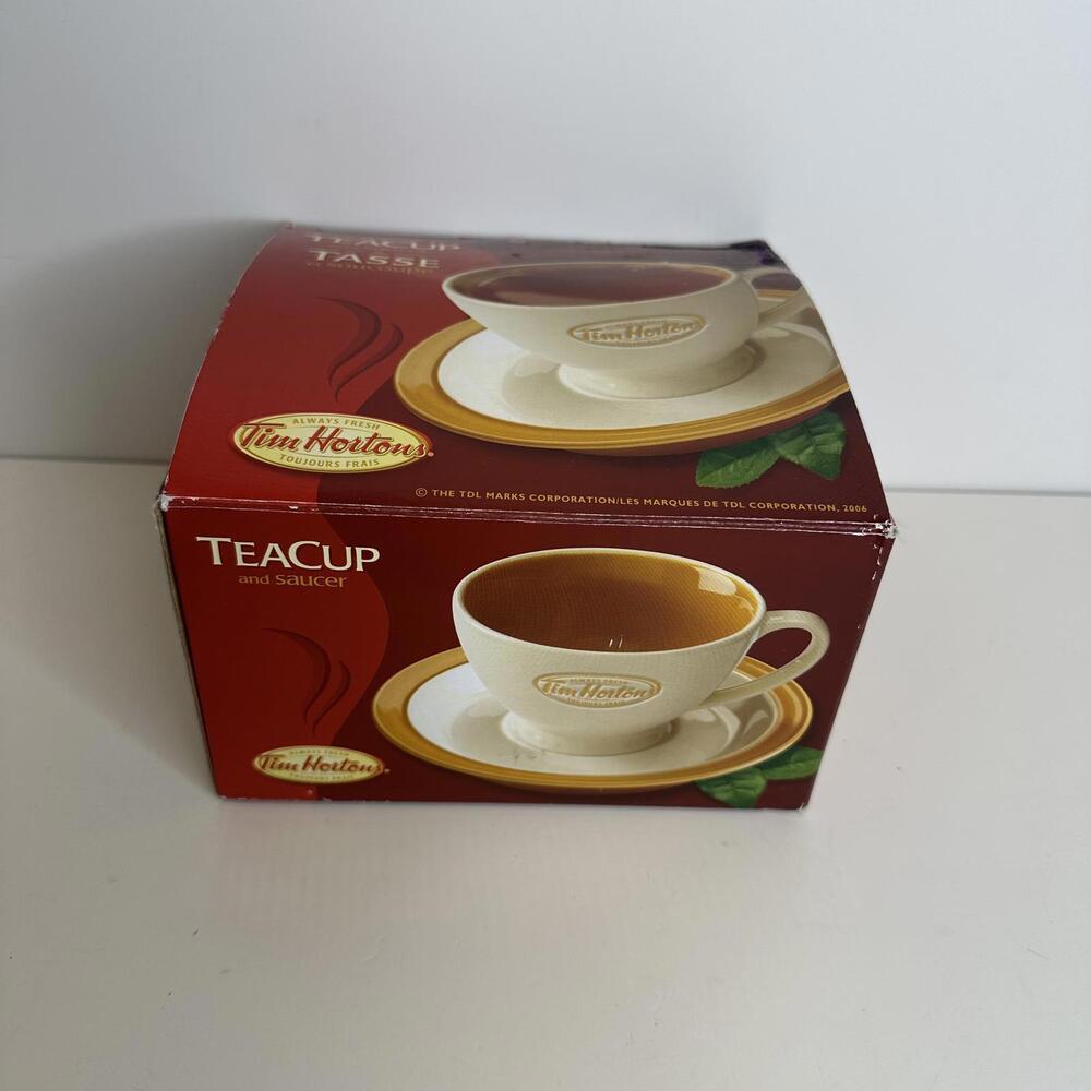 Tim Hortons Tea Cup and Saucer Set BRAND NEW